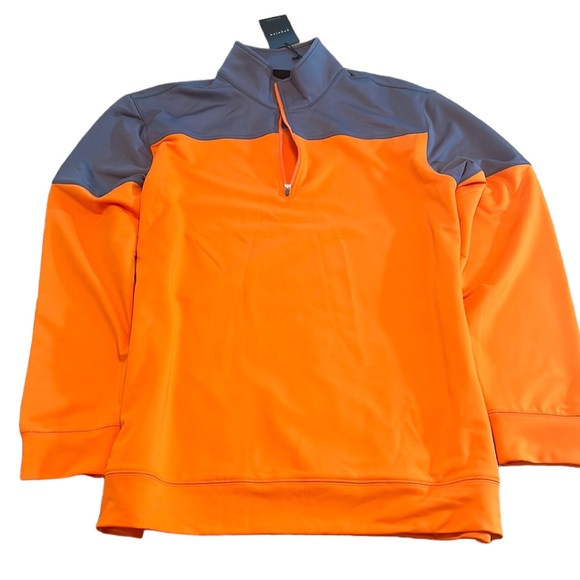 Other - NEW Dunning Golf Orange Performance Quarter Zip. Size Large. With Tags